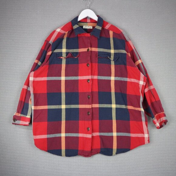 Eddie Bauer Loose Flowy Flannel Button Up XXL - Picture 5 of 5
